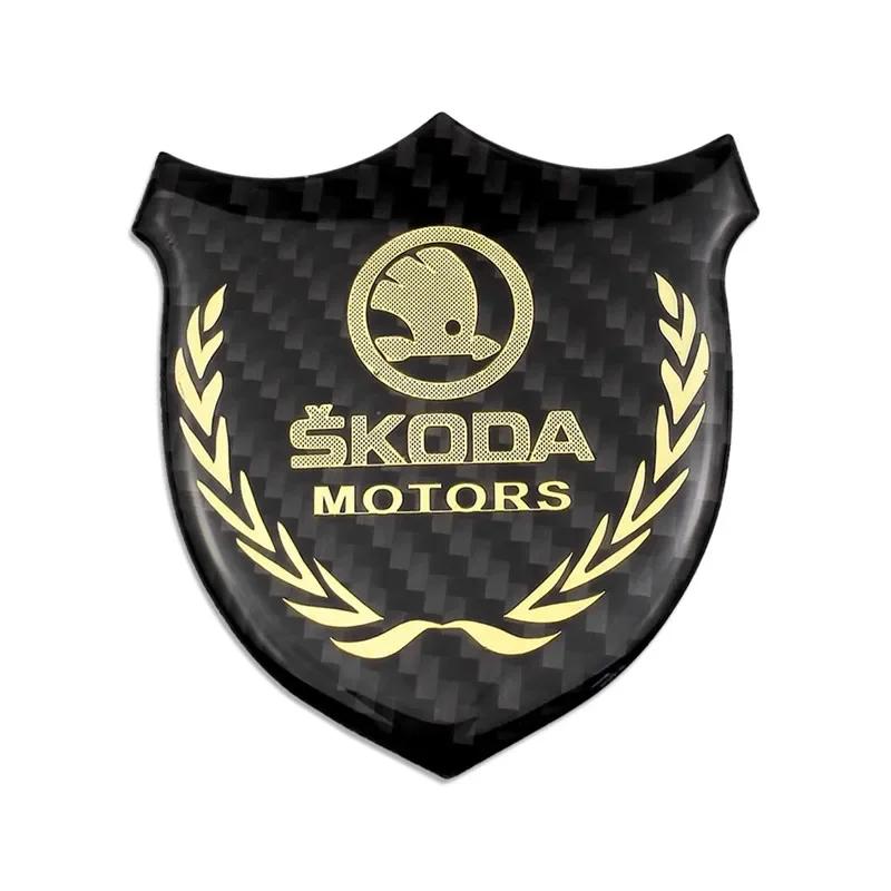 YSAG7 1pc Car Sticker Side Badge for Skoda Yeti Karoq Felicia Roomster Octivia 2 A5 Rapid Kodiaq Superb Fabia 1 Kamiq Exterior Emblem