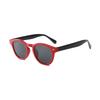 New fashionable retro color matching round frame children's sunglasses personalized rice nails anti-ultraviolet sweet cool baby sunglasses tide