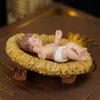 Baby Jesus In Manger Statue Resin Baby Jesus Nativity Scene Sculpture Christian Sculpture Religious Christmas Parties Gifts