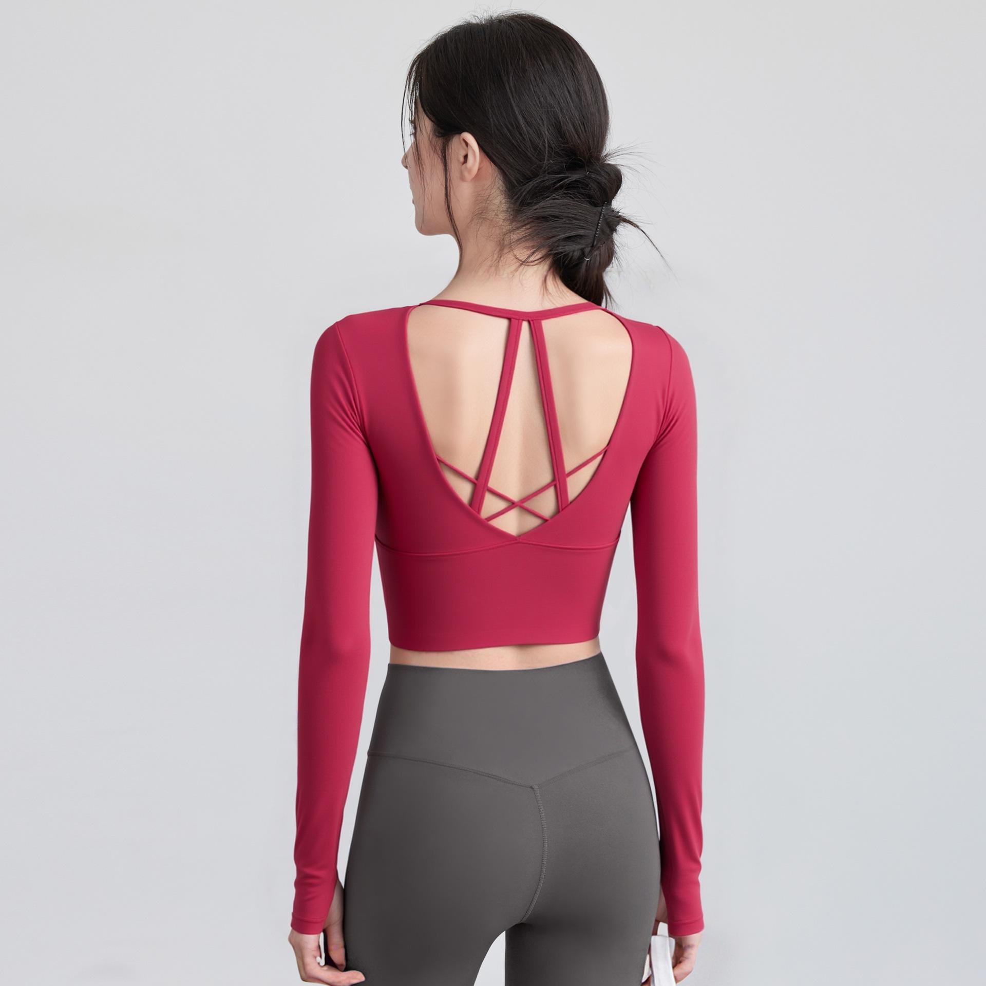 2025 High-End Women s Yoga Wear: Autumn-Winter Quick Dry Yoga Clothes with Back Cutout for Fitness & Pilates Small