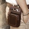 Retro lässige Sport-Lauf-Bauchtasche Herren Rindsleder Arbeits-Hüfttasche Multifunktionaler Tragriemen Handy-Bauchtasche