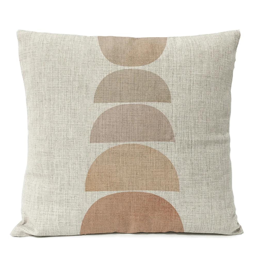 Boho Bohemia Geometric Floral Pillow Cover Leaves Cushion Sun Moon Throw Linen Pillowcase Home Decorative Decor Sofa Cushions