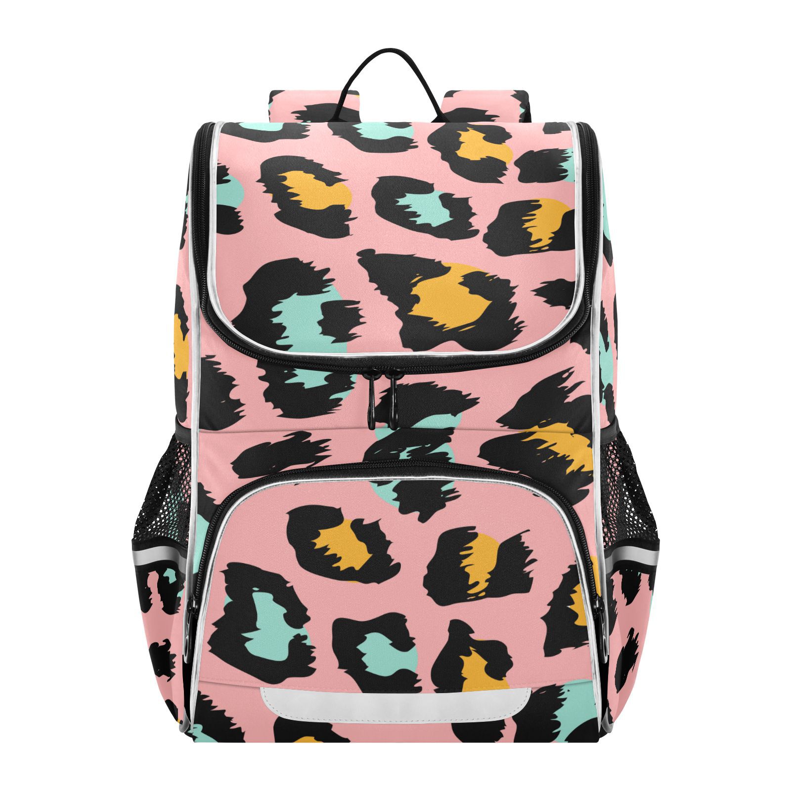 

Schoolbag Children Backpack Girl Primary Rainbow Leopard Tie-dye Reflective Stripe Book Bag Multi Pockets Backpacks