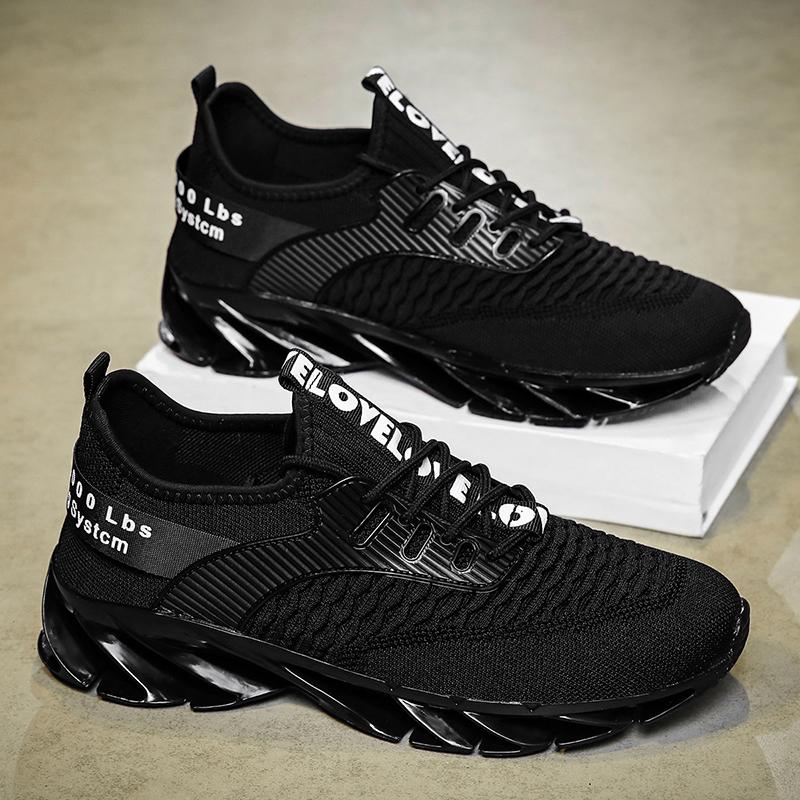 Pantofi de Primăvară/Toamnă pentru Bărbați Mărimi Mari cu Talpă Lamelară Pantofi de Fitness Flyweave pentru Jogging Adidași pentru Bărbați