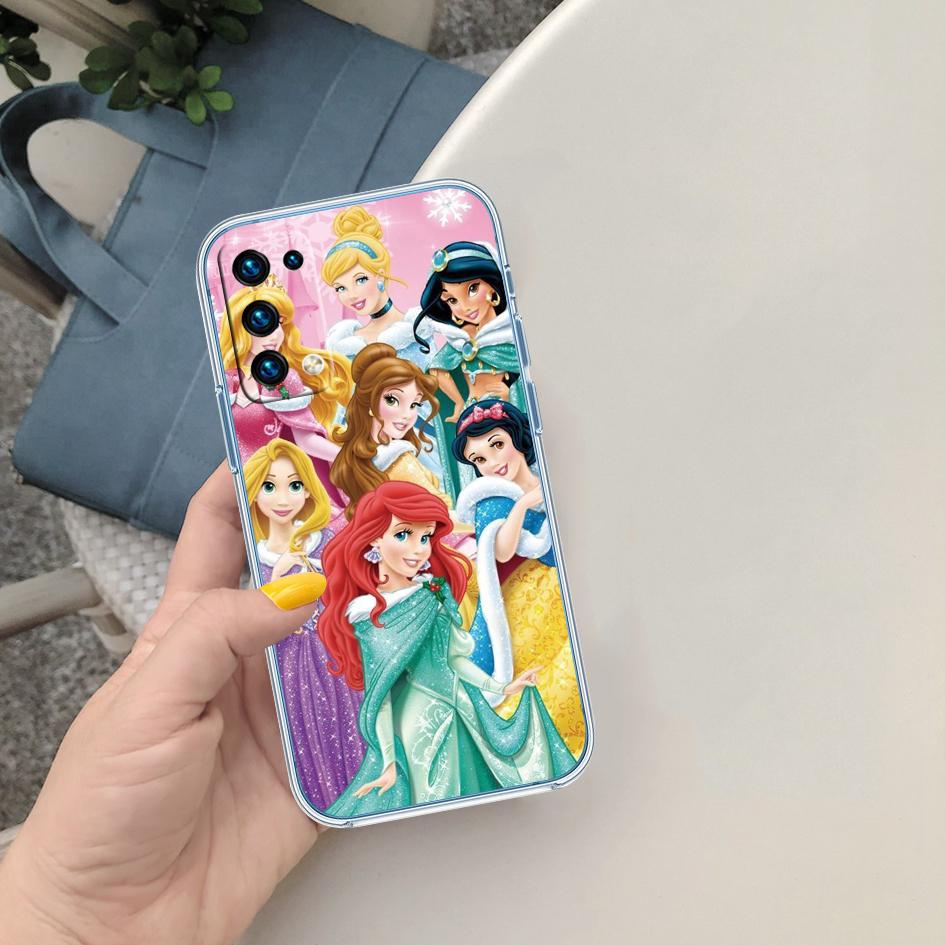 CJ42 Disney Princess Soft Shell Transparent Phone Case for Samsung Galaxy A04 A04S A14 A23 A34 A54 M23 M33 M52 M53