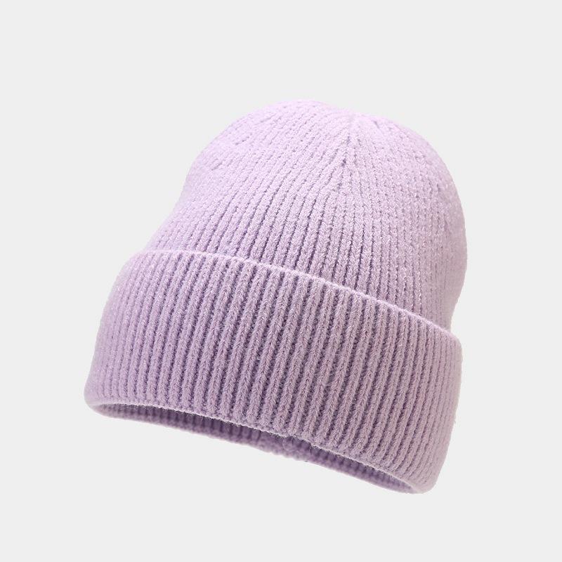 1pc Unisex Autumn Winter Warm Beanie Hats,Solid Color Stretch Knitted Crochet Beanies Hat Caps,Suitable for Daily Wear,Outdoor