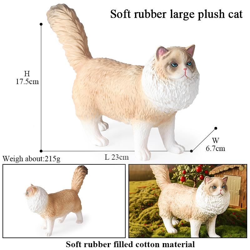 Oenux Soft Cotton Farm Animals Cow Horse Pig Hen Cat Dog Model Action Figures Wild Lizard Donkey Koala Educational Kids Toy Gift