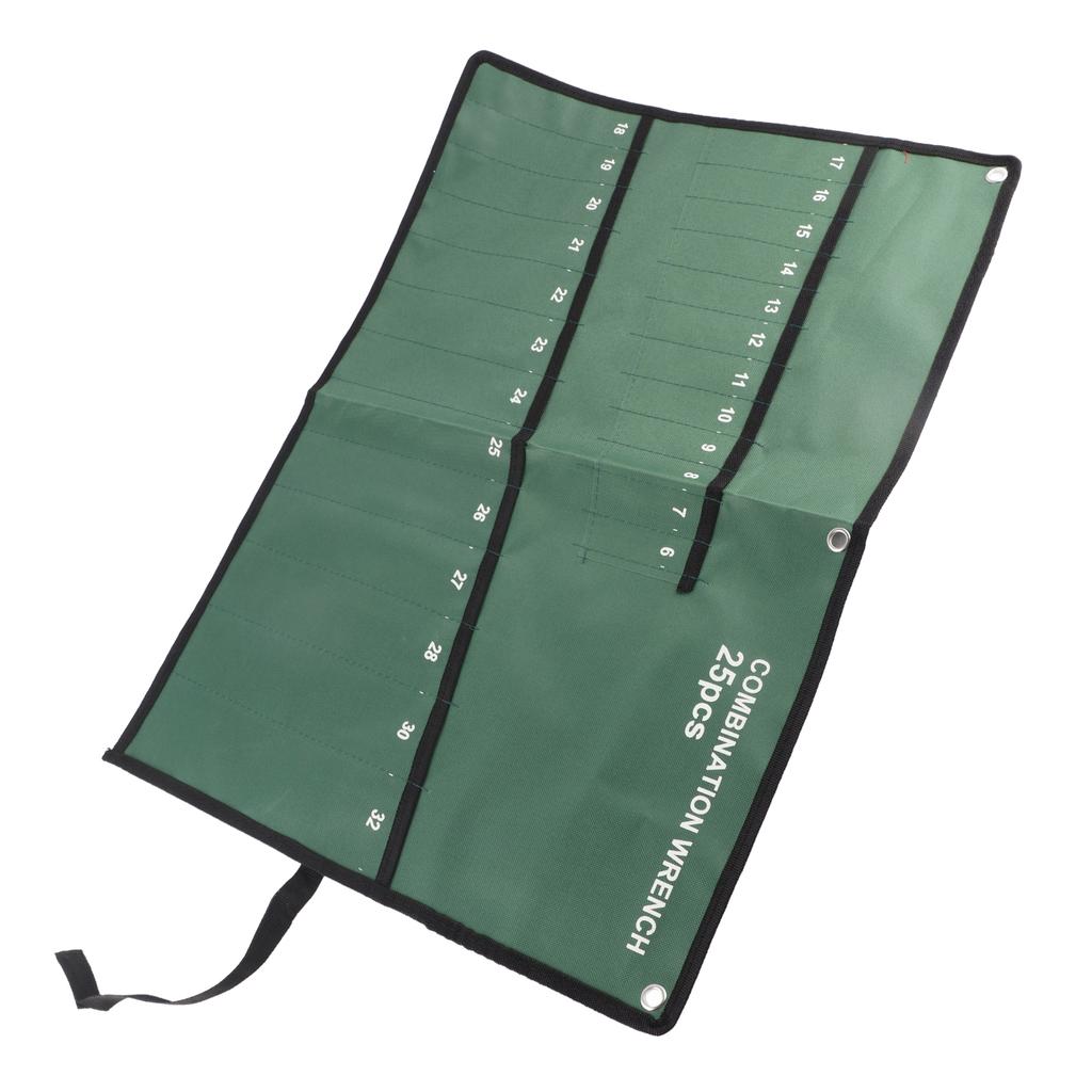 Bolsa de armazenamento de ferramentas de lona com vários bolsos, alicate, chave inglesa, suporte, organizador(25 bolsos)