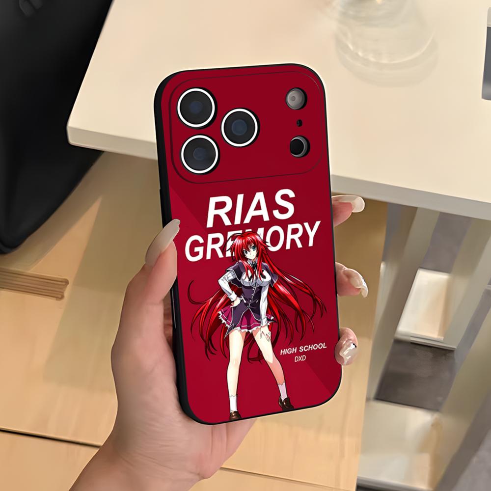 DXD Rias G-Gremory Phone Case For IPhone 17 Air 16 E Pro Max 15 14 13 Mini 12 Pro 11 Max Plus Black Soft Shell