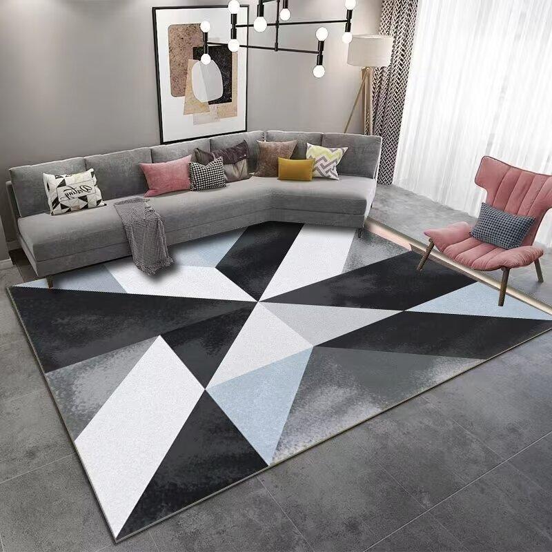 

WTEMPO Living Room Sofa Coffee Table Carpet Modern Abstract Bedroom Carpet 80*120cm