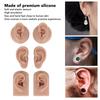 3 Pairs Silicone Ear Model Soft Flexible Simulation Human Ear Model for Piercing Practice Jewelry Display