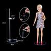 30cm Transparent Doll Display Stand - Plastic Waist Support Toy Accessory