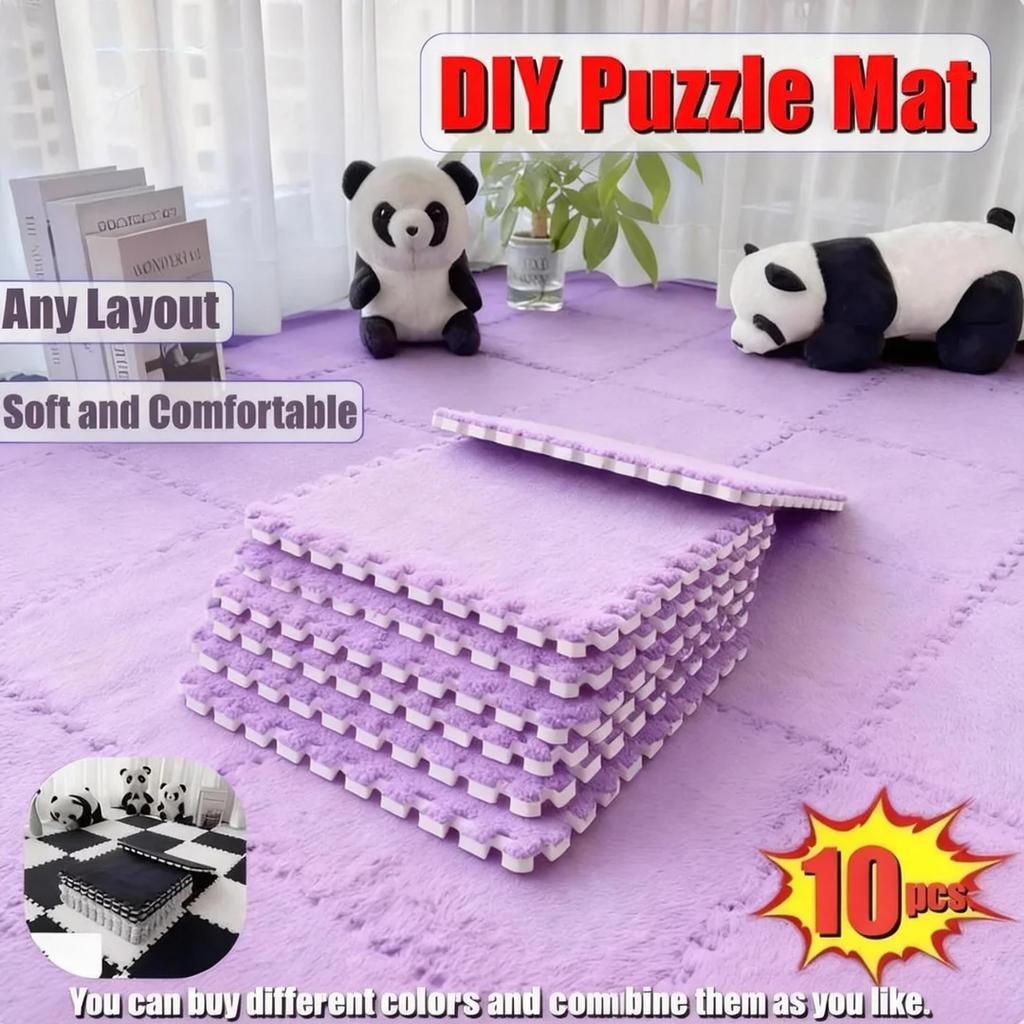 10Pcs Mat Baby Toys Plush Baby Play Mat EVA Foam Developing Mat Puzzle Kids Soft Floor Rug Game Crawling Playmat