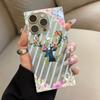Clear Square Back Tube Case Protection For iPhone 13 12 14 Pro Max 16 ProMax 15 Plus 11 Anti-Oxygen,Striped Deer Pattern Casing