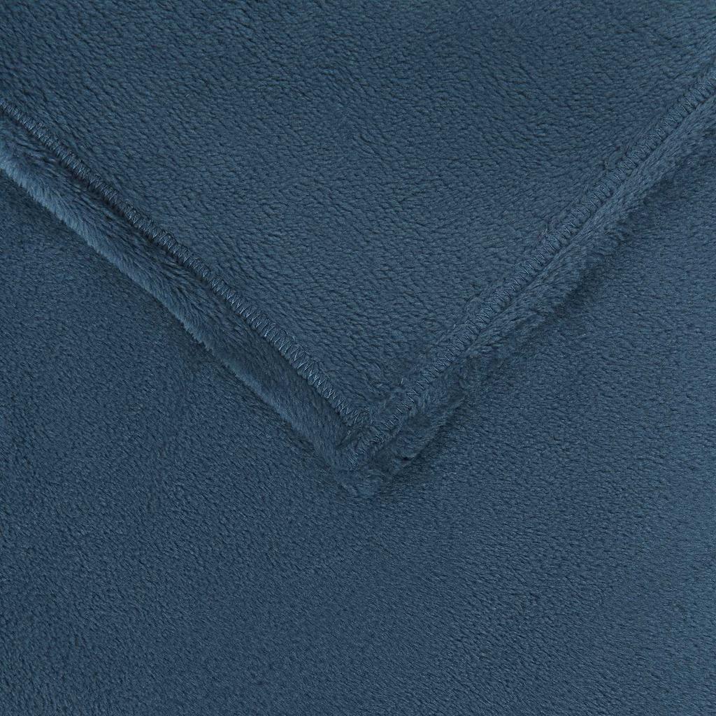 Throw Blanket Navy Blue 130 x 150 cm Fleece