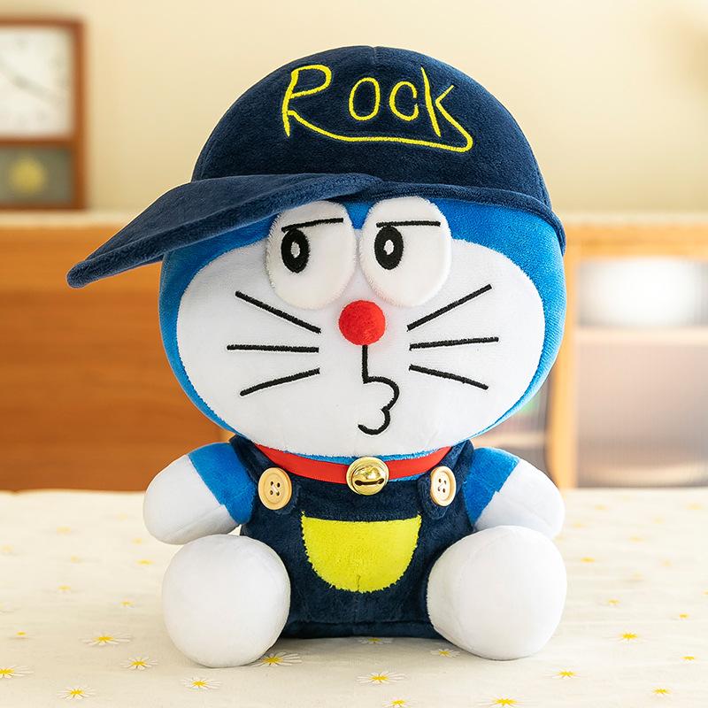 

Creative jingle cat doll robot cat dressed with hat Doraemon plush toy large cute children s gift 30cm/0.25kg
