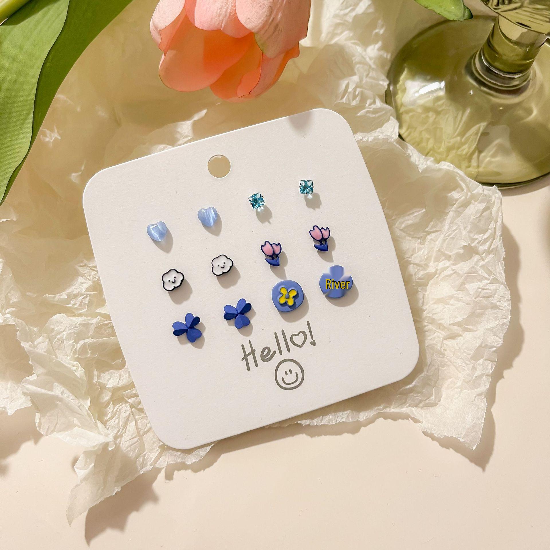 

Summer Floral Stud Earrings Set for Women - Cute, Simple, Versatile Design for Students