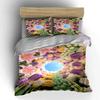 Colorful Flowers Surrounding Sky. Bedding Sets Duvet Cover Sets Duvet Covers Pillowcases(1 * Duvet Cover 2 * Pillowcases Without Duvet Insert)