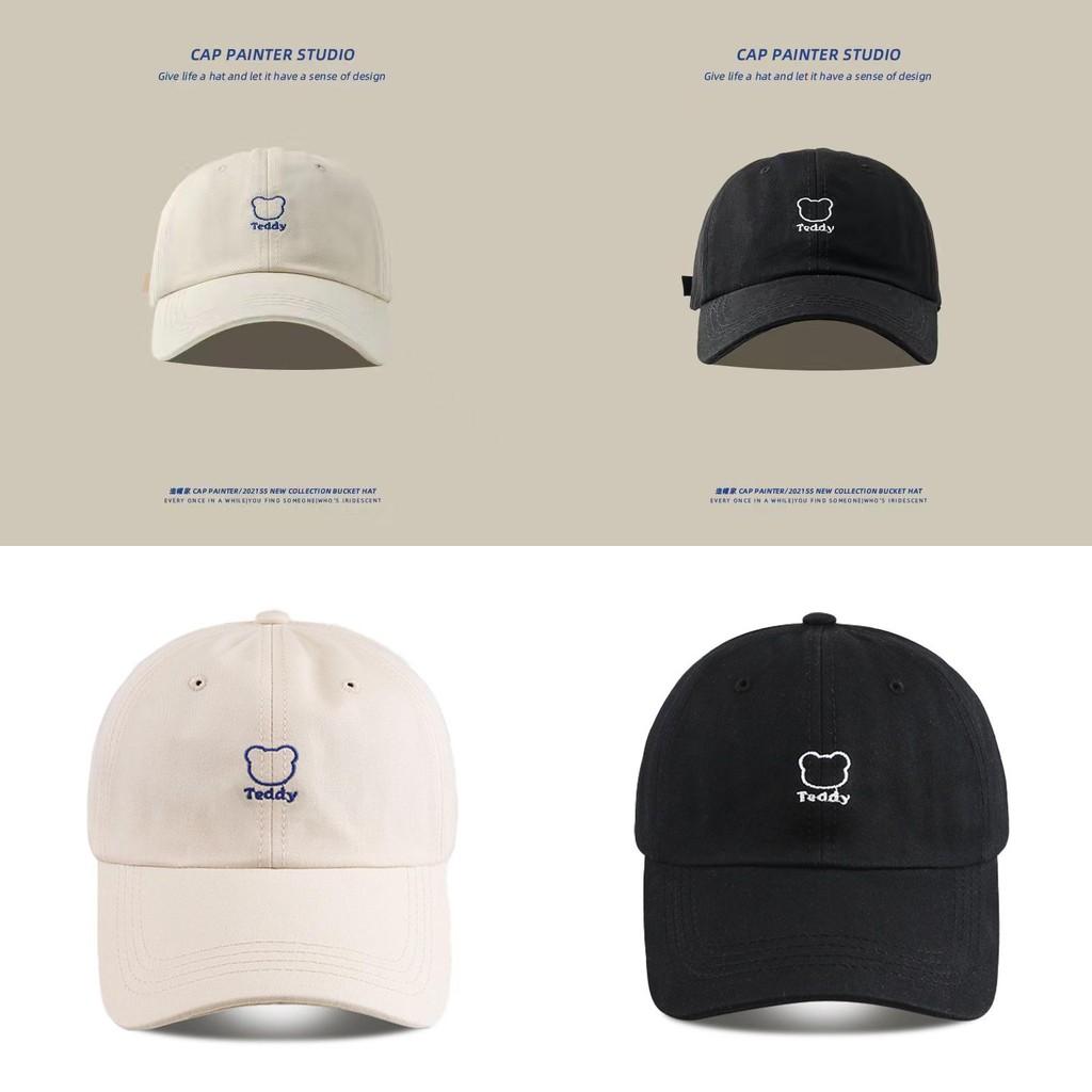 Simple Stylish And Baseball Cap With Bear And Letter Embroidery Design For Daily