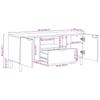TV Cabinet Black 105x33x46 cm Particle Board