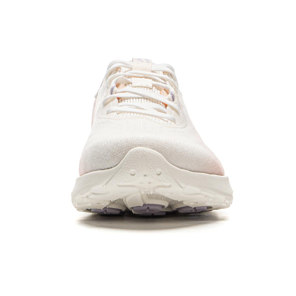 New LiNing Qingyi Cushioning, Slip Resistant, Lightweight Low Top Sprint Running Shoes Women's Mist White/Light Bud Orange ARSV030-1