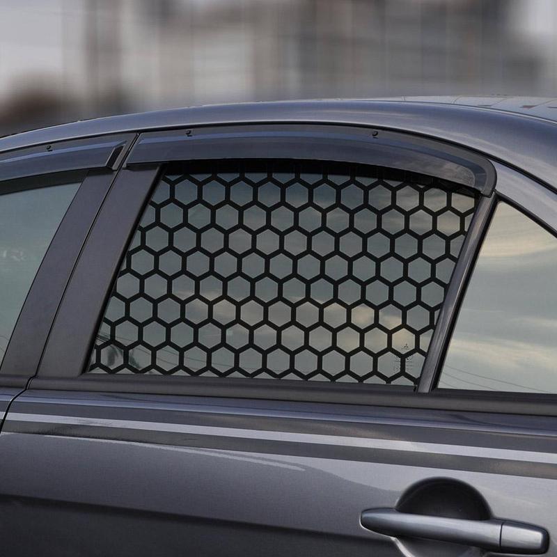 Universal 75X50cm Hexagon Geometric Mesh Pattern Vinyl Sticker For Window Car Accessories Self-Adhesive Side Window Sun Shade