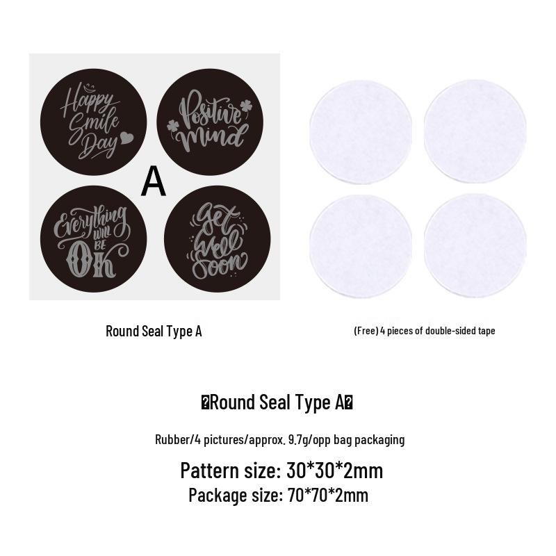 Wooden Handle Rubber Stamp for DIY Journaling