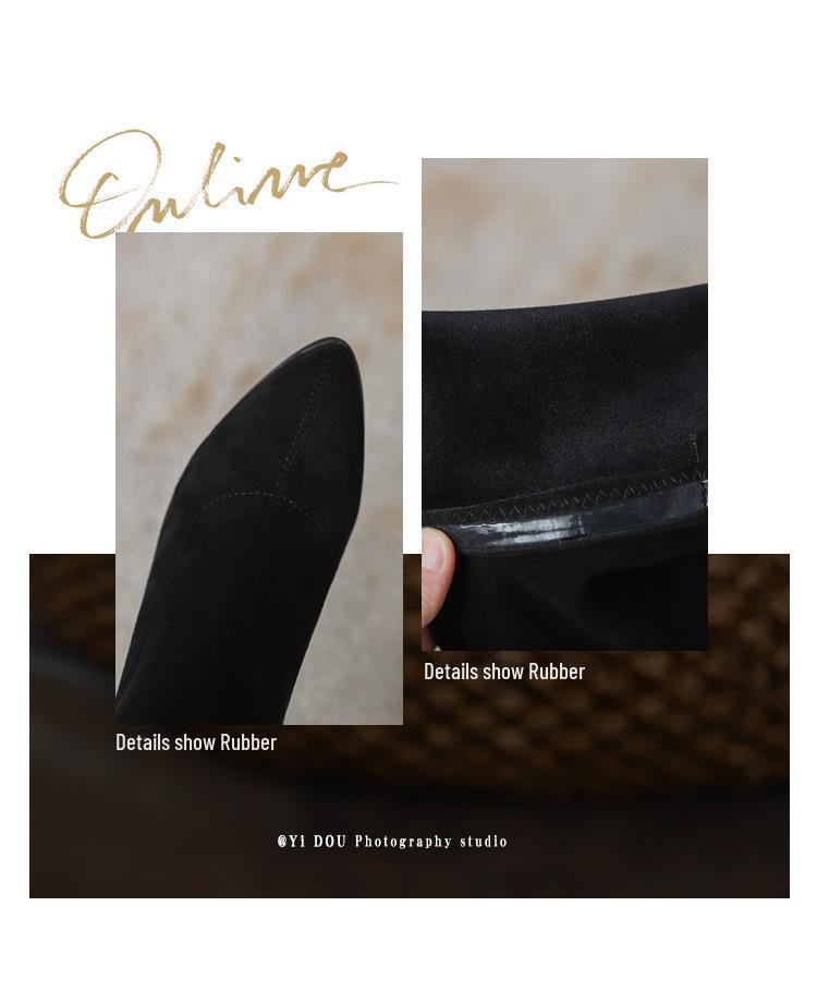 Moteriški zomšiniai aukštakulniai aukštakulniai aukštakulniai aukštakulniai, vidutinio pakulno, ploni, ploni Velvet