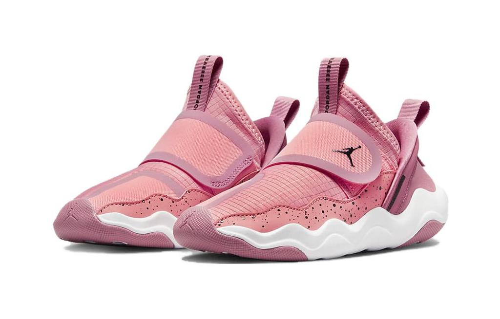 Jordan 23/7 Slip Resistant Cushioning Low Top Children's Basketball Shoes Pink White Children Aged 3 7 Years Old DQ9293-616
