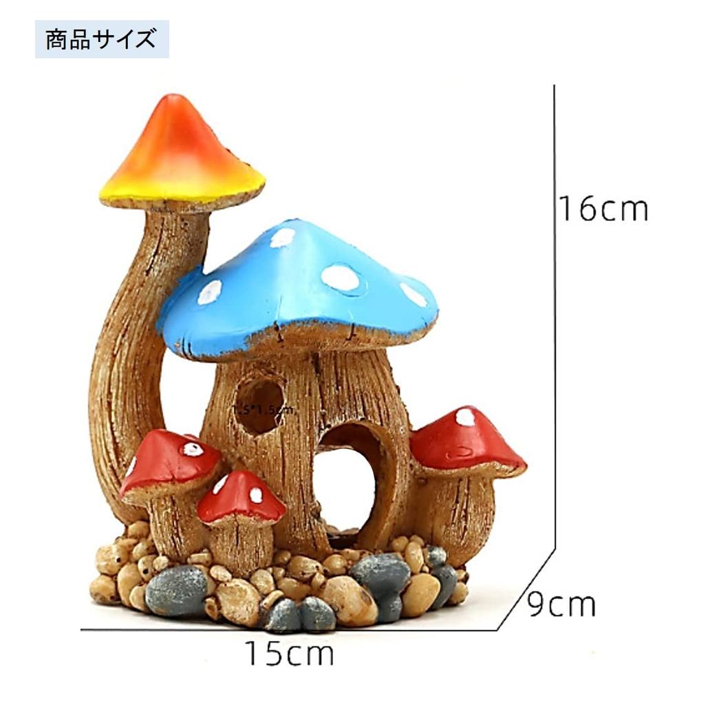ST TS Aquarium Ornament, Pop-Up Cute Resin Cave Shrimp Hideout Mini Decorative House for Fish Tanks