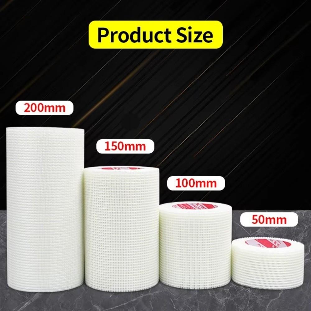 Self-Adhesive Drywall Joint Tape Alkali Resistant Heavy Duty Fiber Mesh Crack Patch Tape Fiberglass Drywall Repair Tape