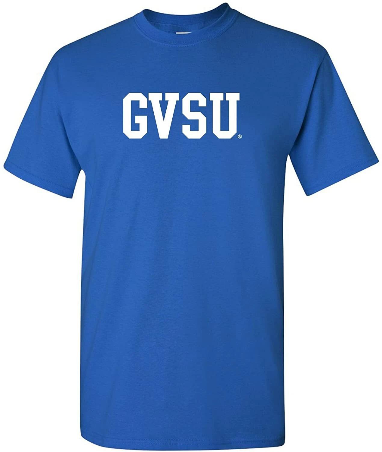 GVSU Grand Valley State University Lakers Basic Block Short Sleeve Tee - Royal L