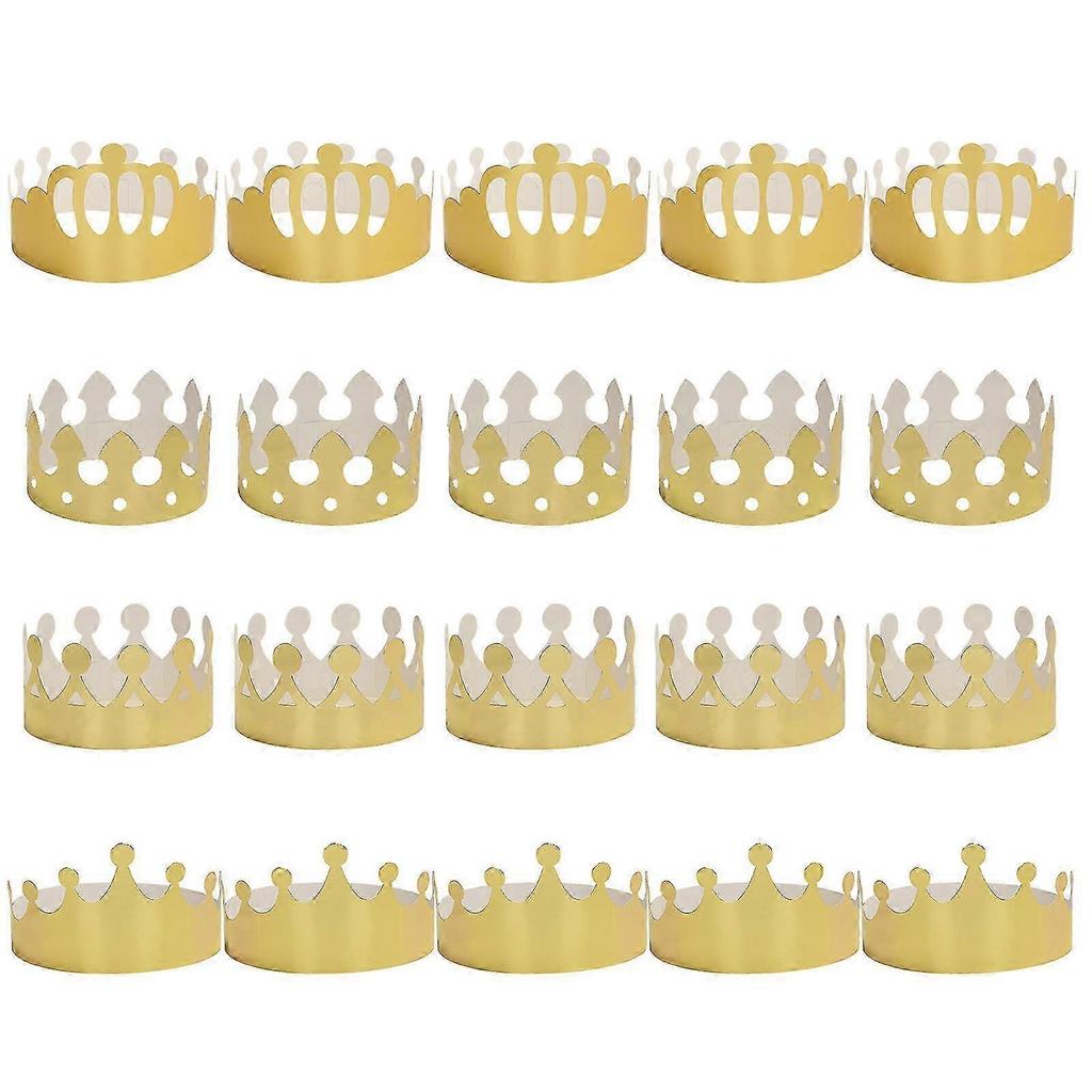 20PCS Paper Crown Hats Party Supplies for Costume Bridal Shower Birthday 26-27s