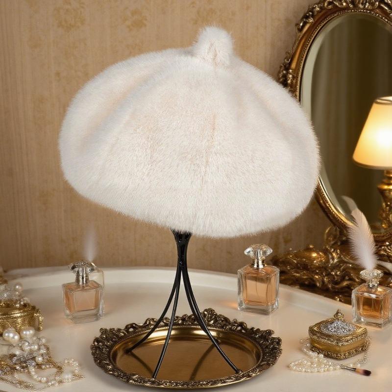 Fashion Autumn and Winter Thickened for Keep Warmth Pumpkin Beret Women Solid Color Japanese Style Casual Fluffy Artist Painter Octagonal Cap