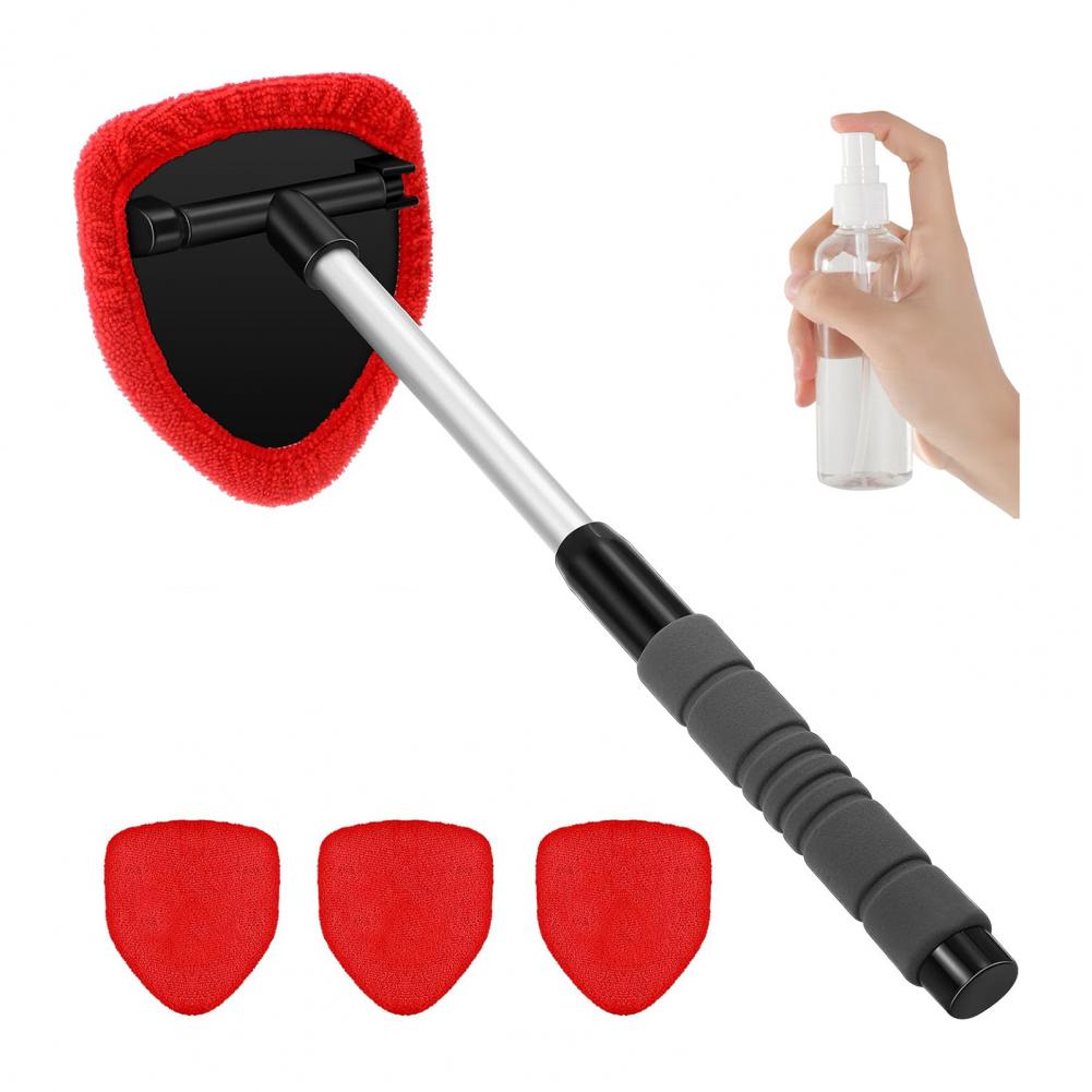 

Window Tool Car Cleaner Car Windshield Cleaner Tool with Extendable Handle Microfiber Brush for Windows Mirrors Reusable Car