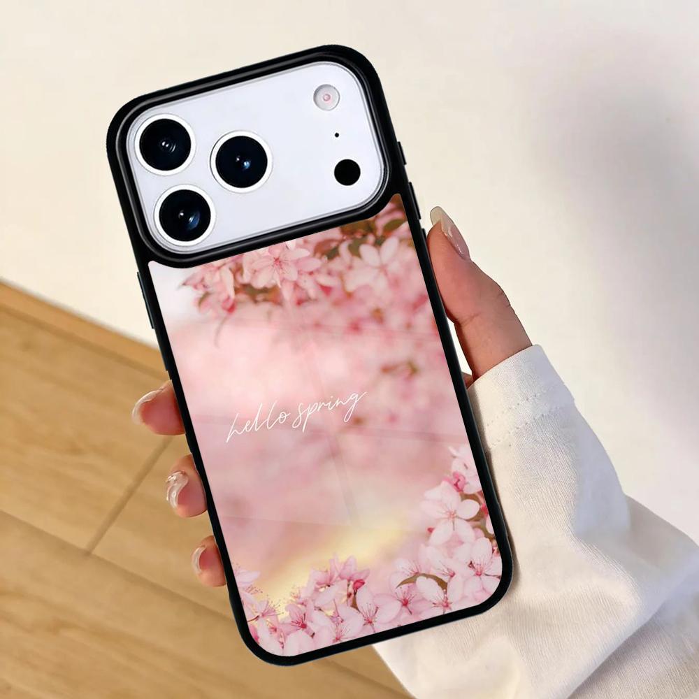 Hello Spring Flowers Mobile Phone Case for IPhone 17 AIR 16pro Max 15 14 13 12 11 Bumper Cover