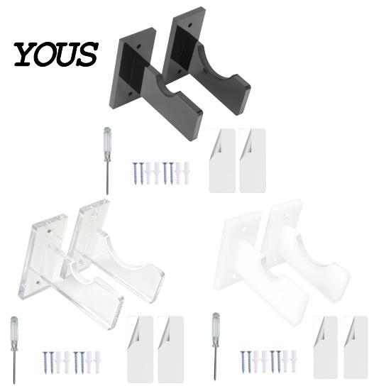 Baseball Bat Display Case 2PCS Acrylic Stands, Wall Mount Space Saving Hanging Shelf Holders, Soft Lining Protection Organizers for Sports Memorabilia