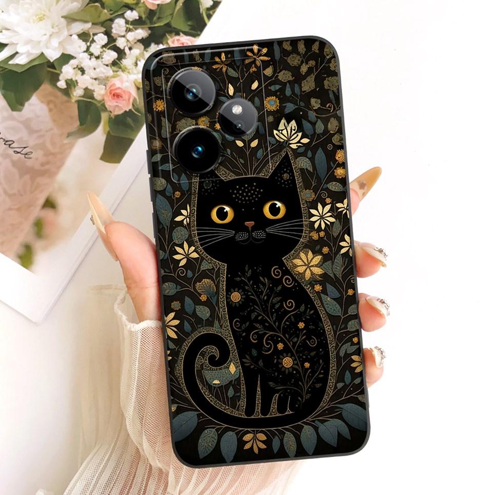 Cat Chinese Loogn Dragon Cartoon Painting Casing For Realme GT 7 7T RMX5061 Soft Matte Silicone Phone Case On Realme GT 7 Pro