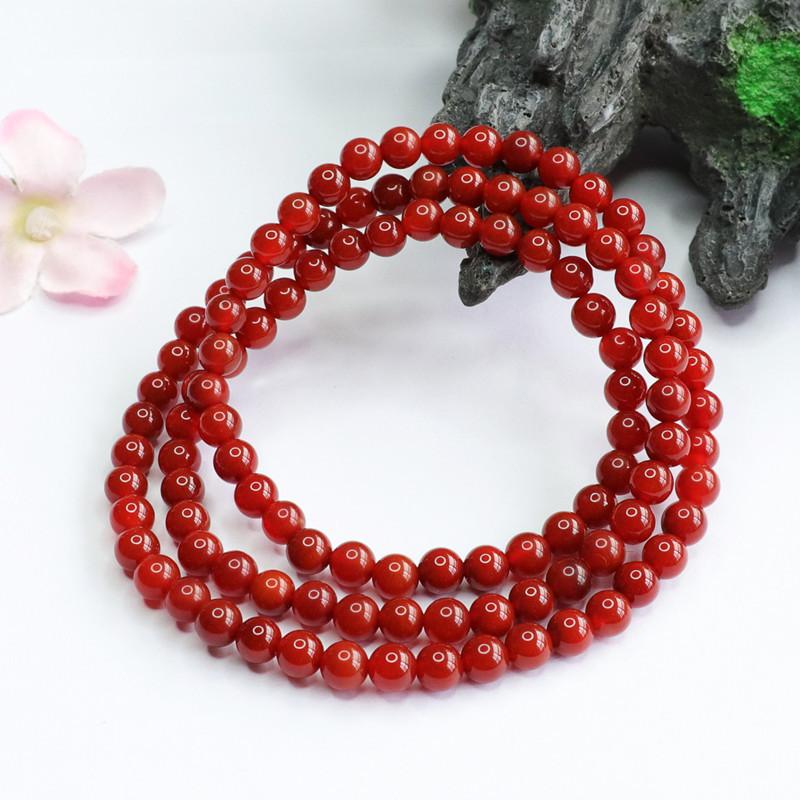 2026 Red Agate Bracelet 108 Pieces Beaded Necklace South Jewelry Factory Live Delivery S2041411