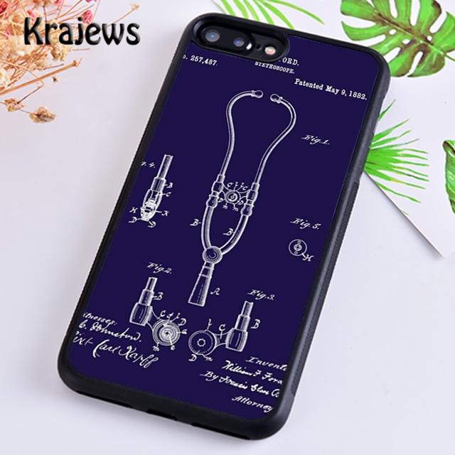 Krajews Doctor Medical Devices Stethoscope Phone Case For iPhone 17 Air 16 15 14 Plus 11 12 13 Pro Ma Plus Coque Fundas