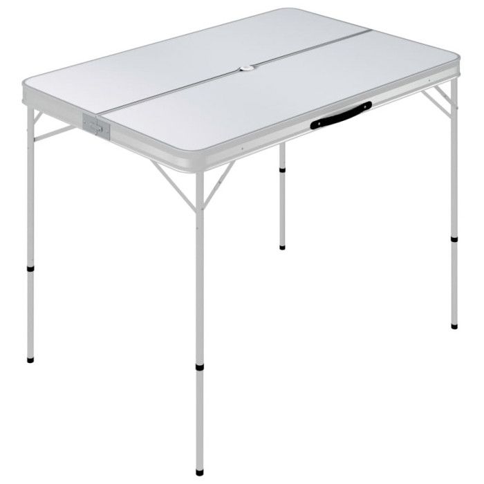 VidaXL Table de Camping Pliable avec 2 Bancs Pique-nique Randonnée Barbecue Jardin Talonnage Evénements Sportifs Extérieur 48181