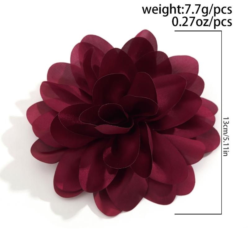 Fashionable Fabric Flower Brooch Unique Fabric Flower Lapel Pin Dainty Brooch Pin for Anniversary Celebrations