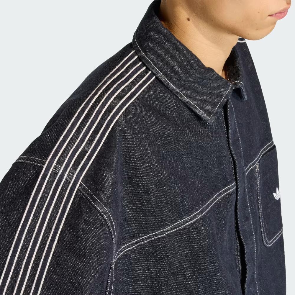 adidas Originals San Valentino Edizione Limitata Camicia da Lavoro a Maniche Corte in Denim Uomo camicie KG6448