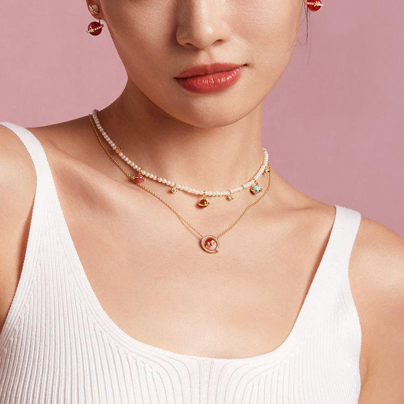 

Lola Rose Rolla Rose Japanese Heart Series Planet Necklace Female Red Luck Classy Stylish Birthday Gift Turquoise-LR50601