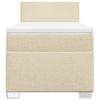 Vidaxl Continental Bed with Mattress, Cream, Fabric, 90X200 Cm
