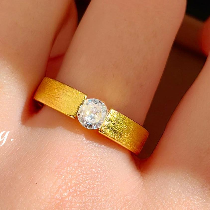 Fashion Moissanite Engagement Gold Wire-cut Ring For Women Men Classic Wedding Band 925 Silver Jewelry