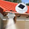 2026 IP65 waterproof 3LED solar outdoor light fence courtyard wall gutter channel courtyard light black Christmas decoration