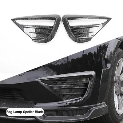 Pro Tesla Model Y Mlhové světlo Spoiler Obložení čepele Ochranný kryt Woof Zub Vítr Nůž ABS Dekorace Samolepka Autodoplňky