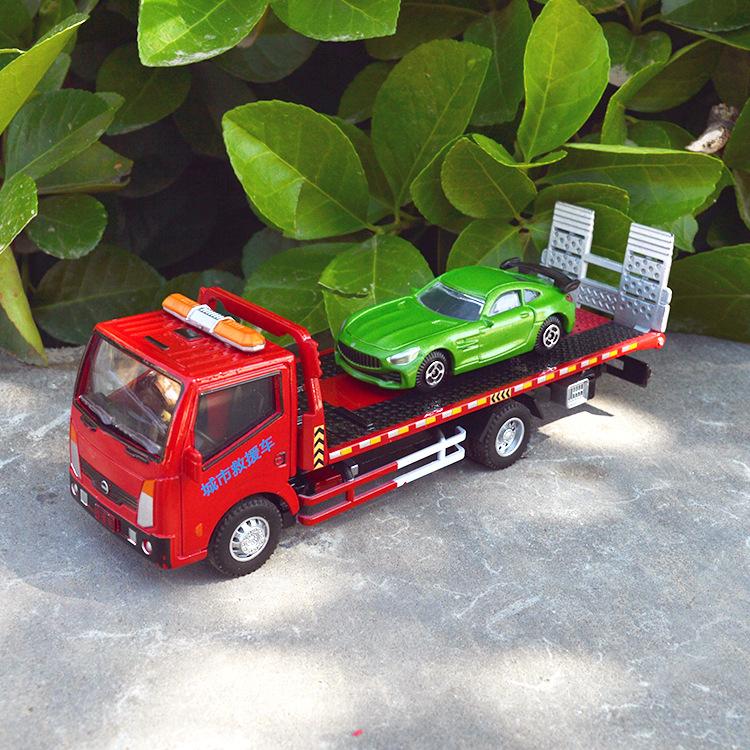 

1/60 сплав трафик дорожный спасательный эвакуатор модель автомобиля литой инженерный прицеп грузовик модель имитация подарок B254