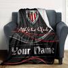 Name Custom Athletic Club Print Flannel Blanket High Quality Warm Comfortable Cover for All Seasons Perfect for Gifts Home Decor
